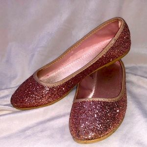 Rose Gold Sparkly Flats